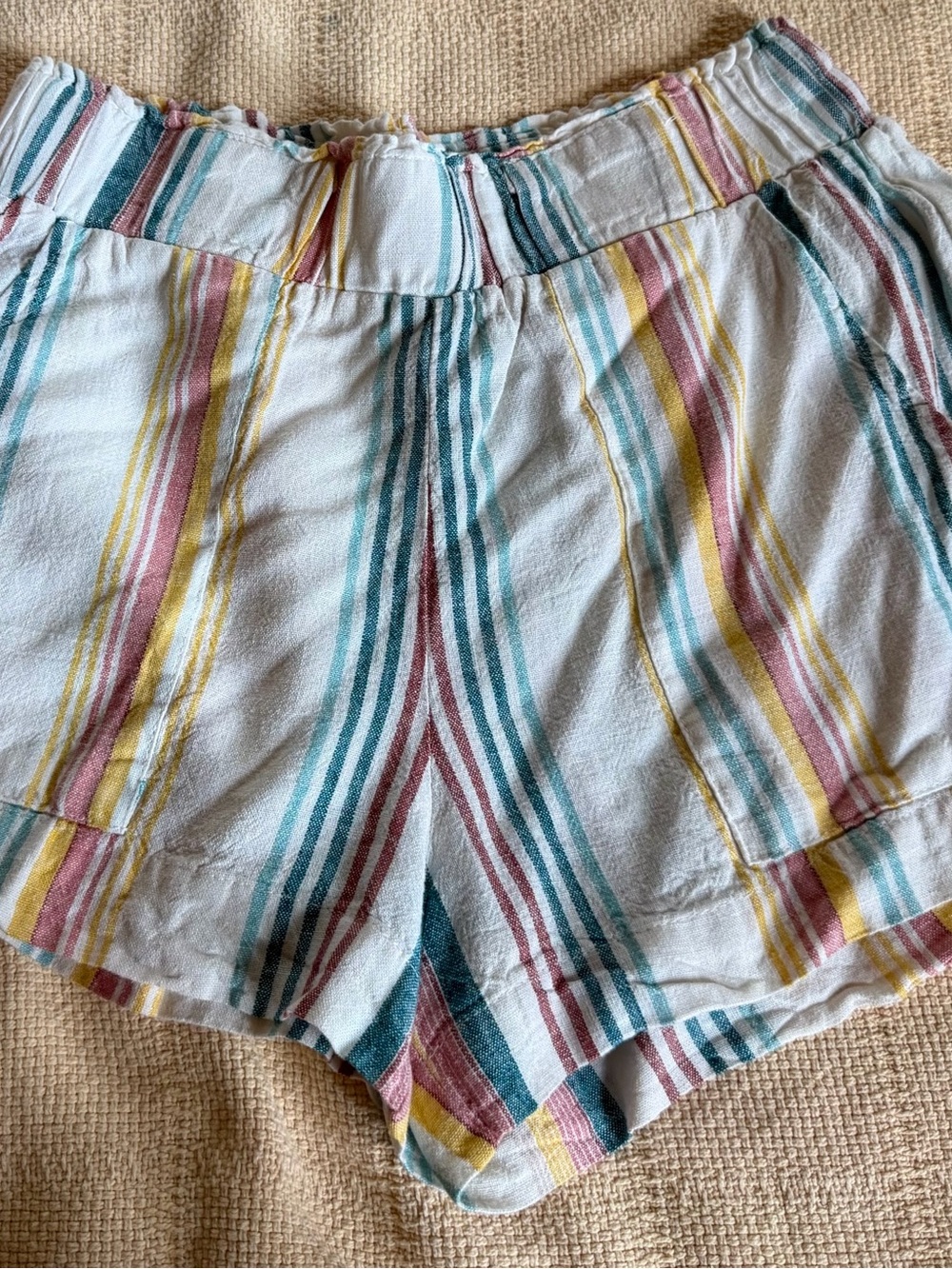 Indigo Rein Multicolor Striped High-Waist Shorts